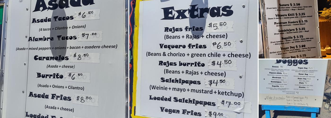 Lalo's Sonora Style Dogs Menu
