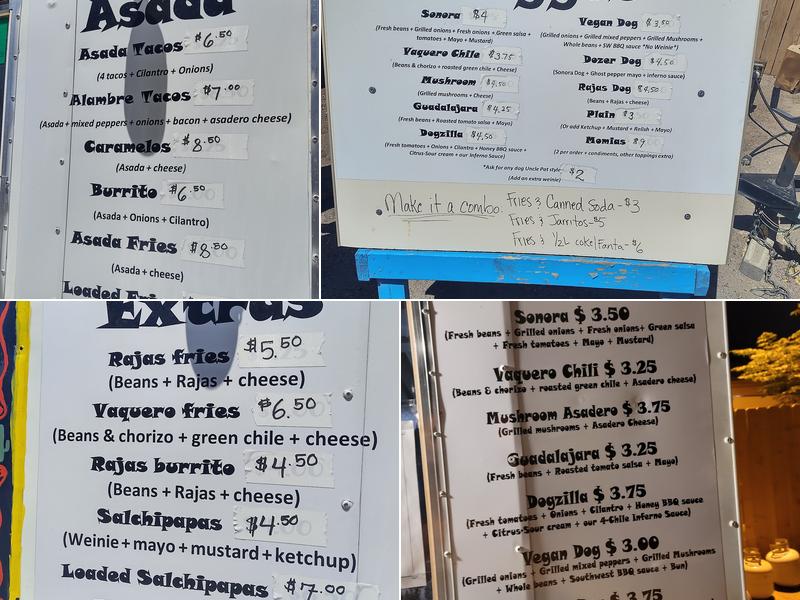 Lalo's Sonora Style Dogs Menu