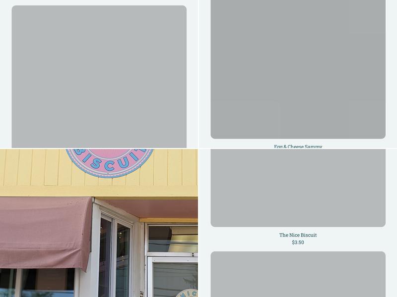 NICE Biscuit Menu