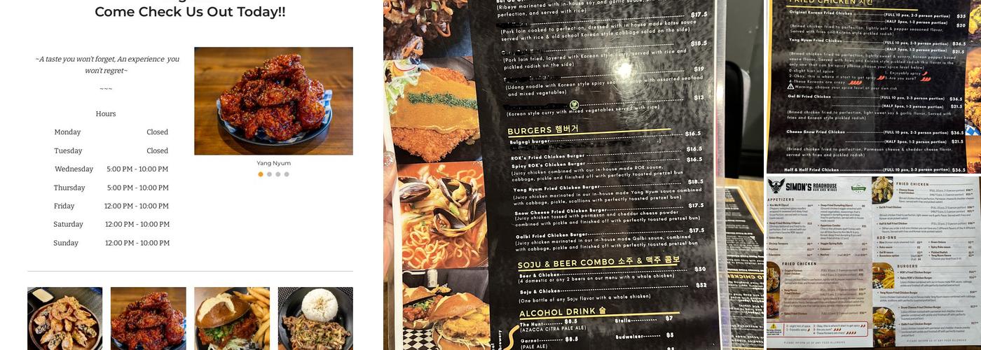 Fried Chicken ROK's Menu