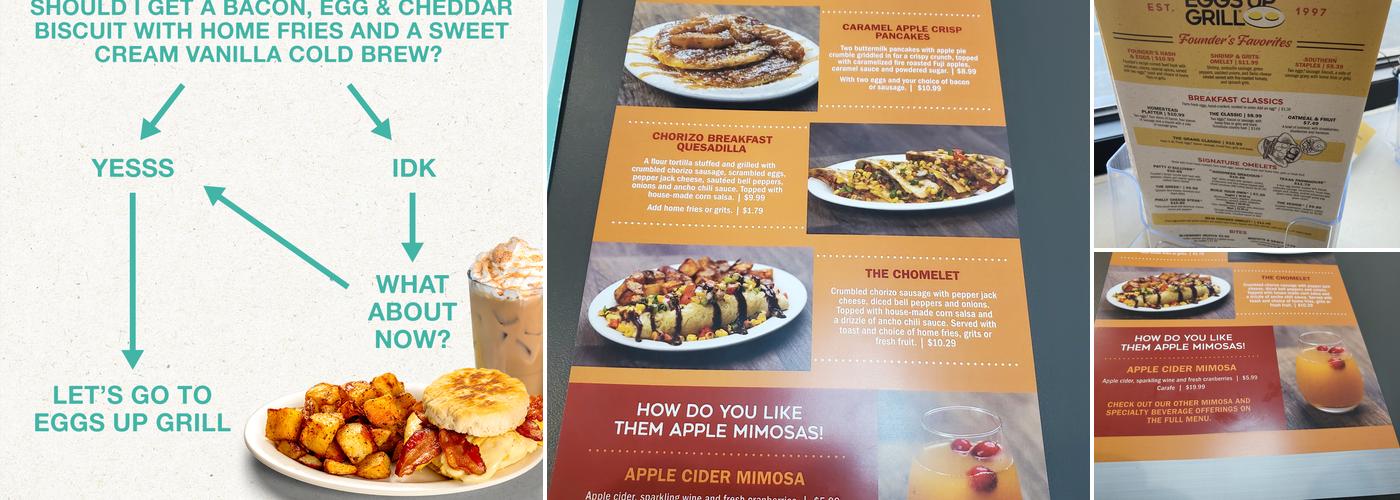 Eggs Up Grill Menu