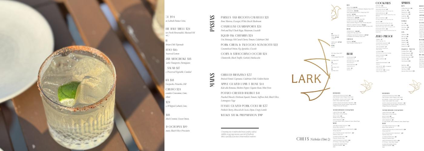 Lark Menu