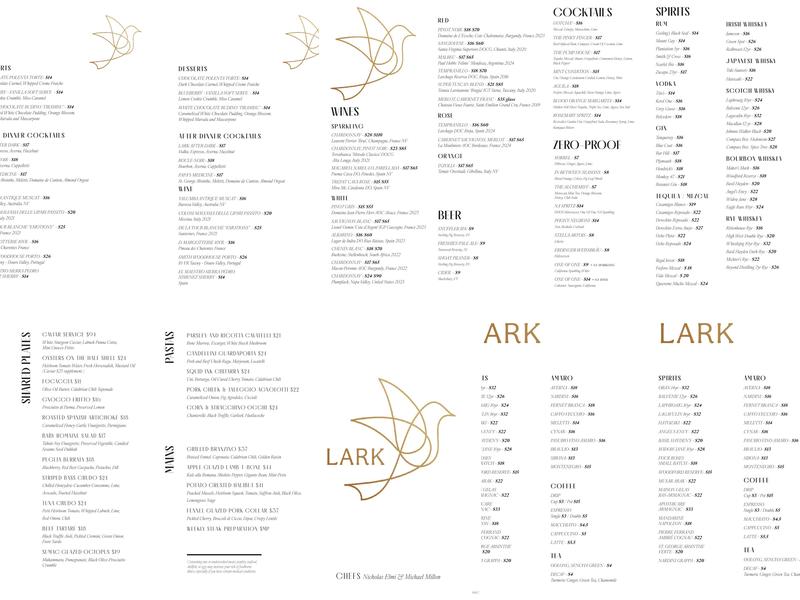 Lark Menu
