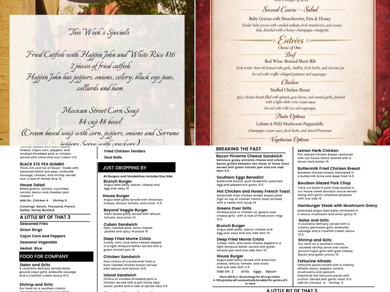Indigenous Underground Menu