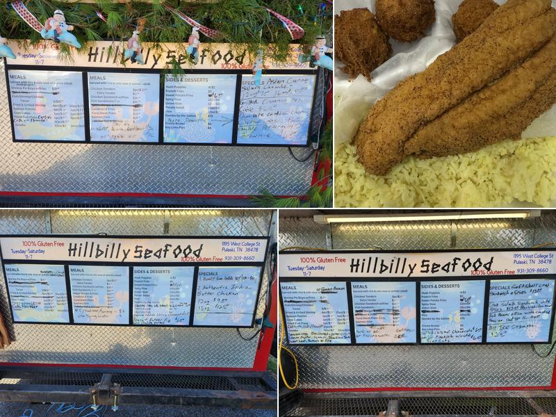 Hillbilly Seafood Menu