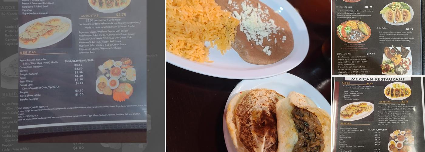 Rincon Potosino Menu