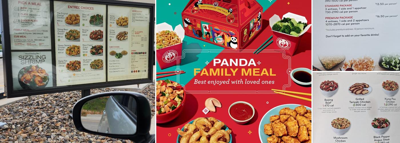 Panda express Menu