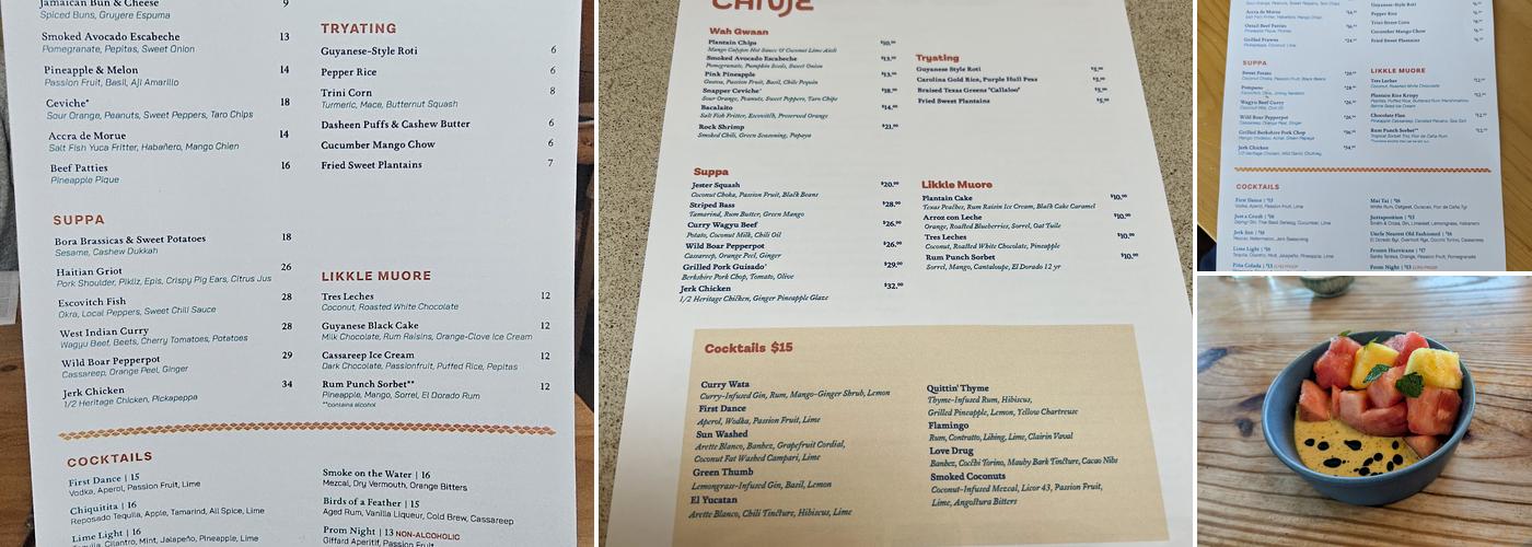 Canje Menu