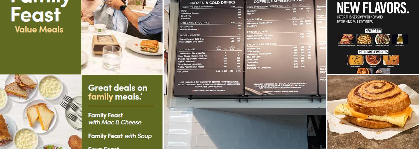 Panera Bread Menu