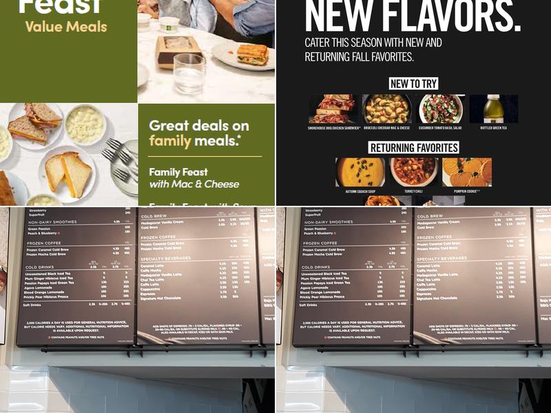 Panera Bread Menu
