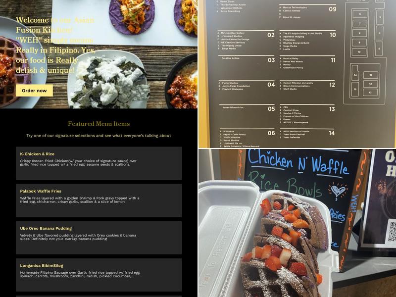 WEH? Asian Fusion Menu