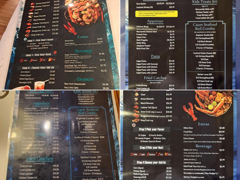 Crab King Cajun Boil & Bar Menu