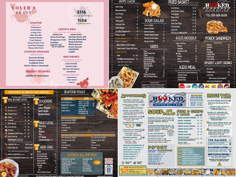 HOOKED SEAFOOD BOIL & BAR Menu