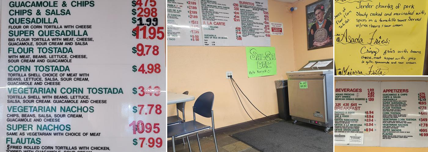 Taqueria San Jose Menu