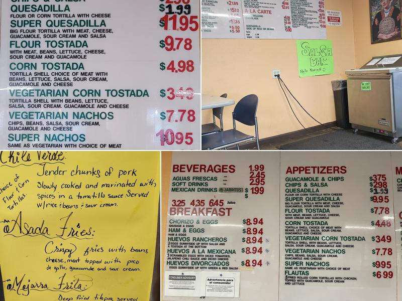 Taqueria San Jose Menu