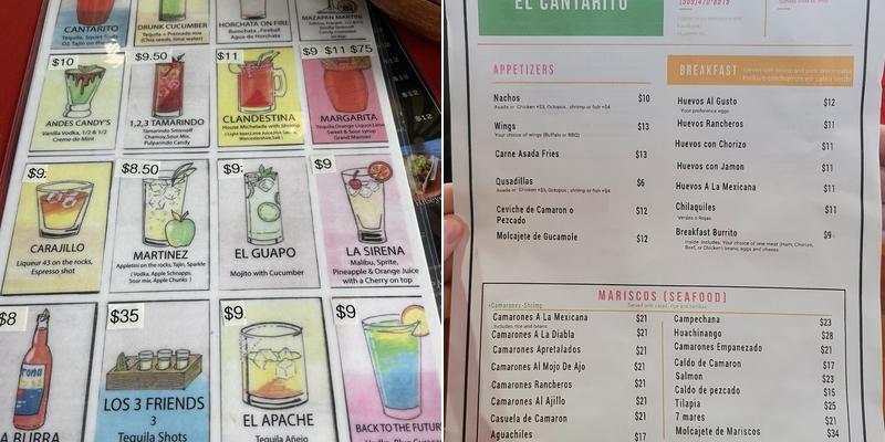 El Cantarito Menu