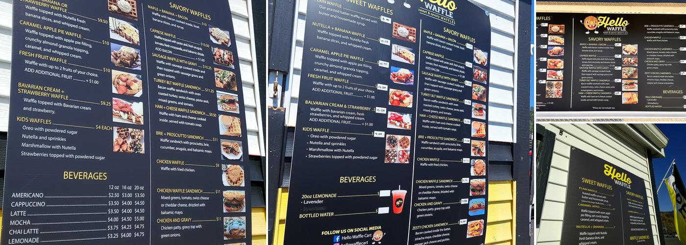 Hello Waffle Menu