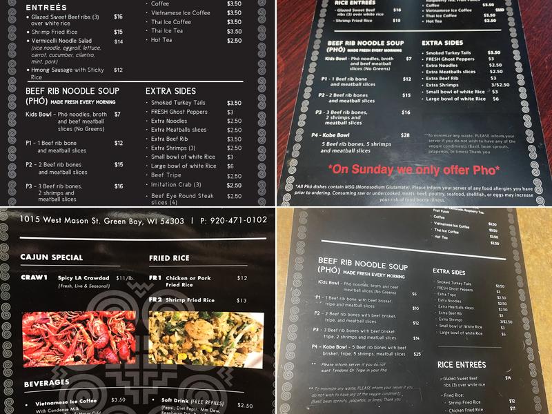 Phở Lodge Menu