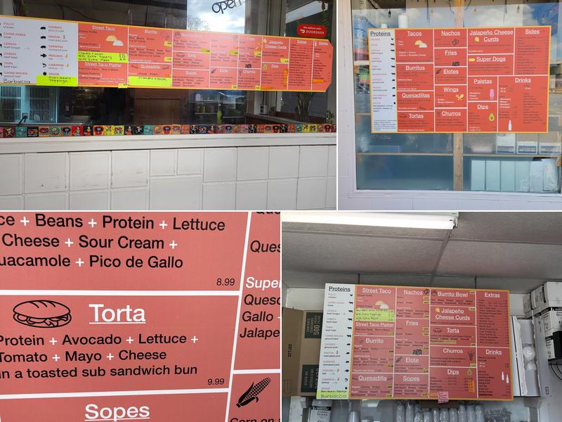 Tacos el Tapatio Menu