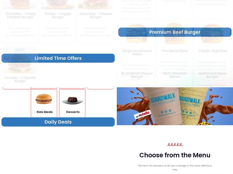 Boardwalk Fries Burgers Shakes - Spruce Grove Menu