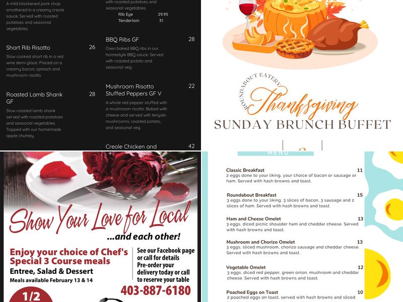 Roundabout Eatery Menu