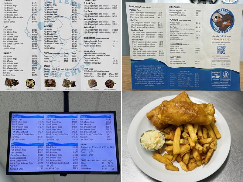 Otters Fish & Chips Menu