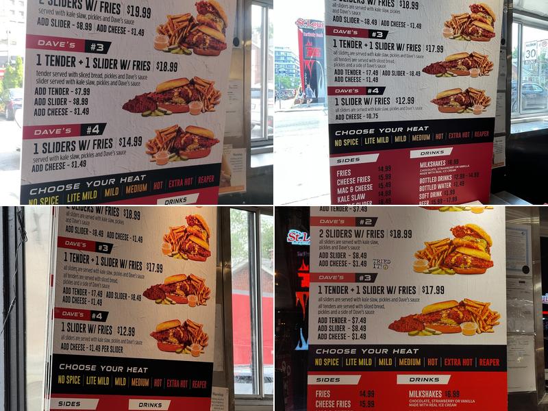 Dave's Hot Chicken Menu