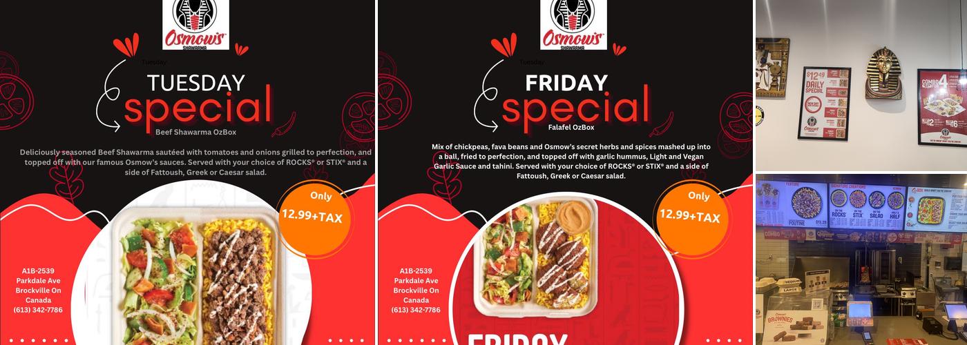 Osmow's Shawarma Menu