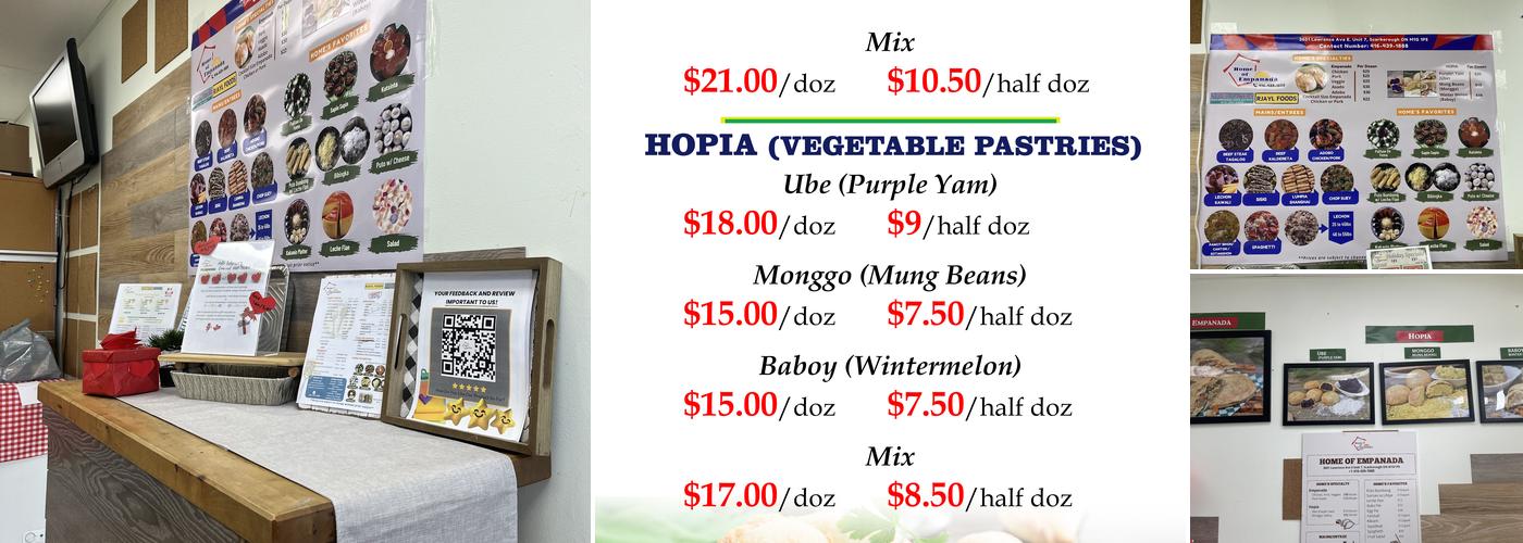 Home of Empanada Menu