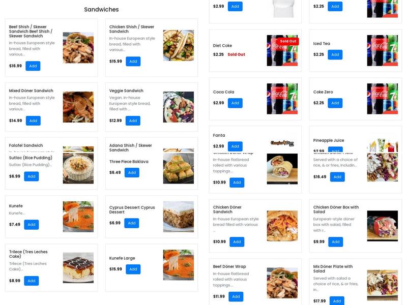 Champion Döner Menu