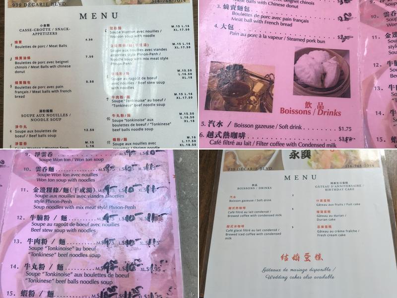 Vinh Hing Menu