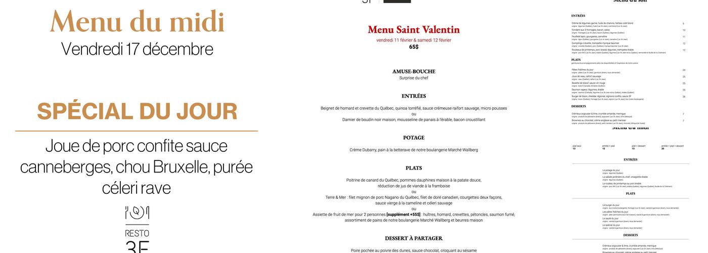 Resto 3F Menu