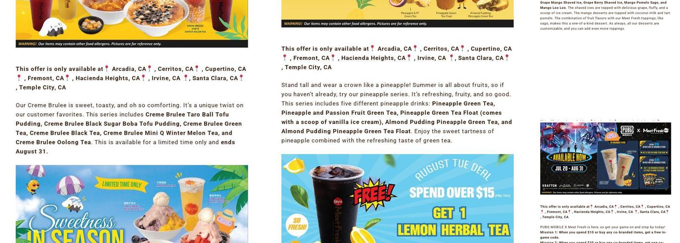 Meet Fresh Menu