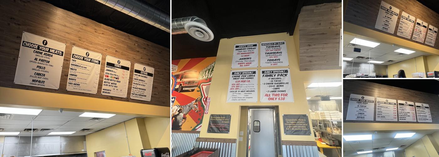 Tacos Calafia North Phoenix Menu