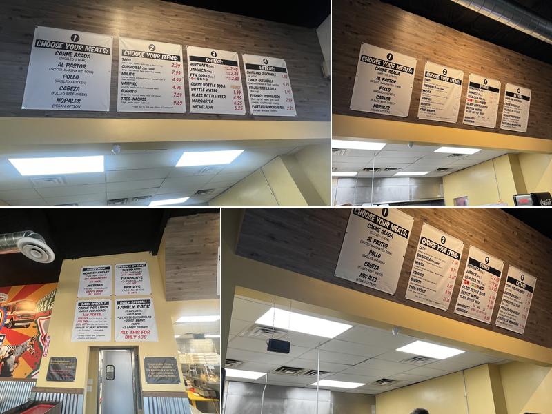 Tacos Calafia North Phoenix Menu