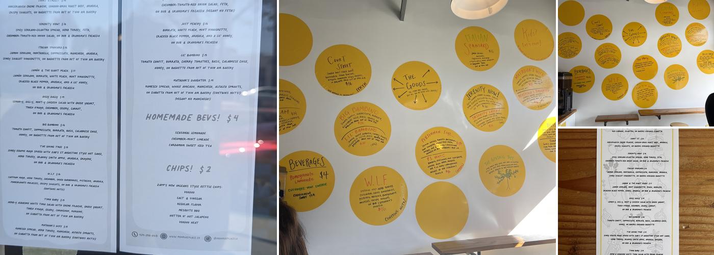 Monroe Place Menu