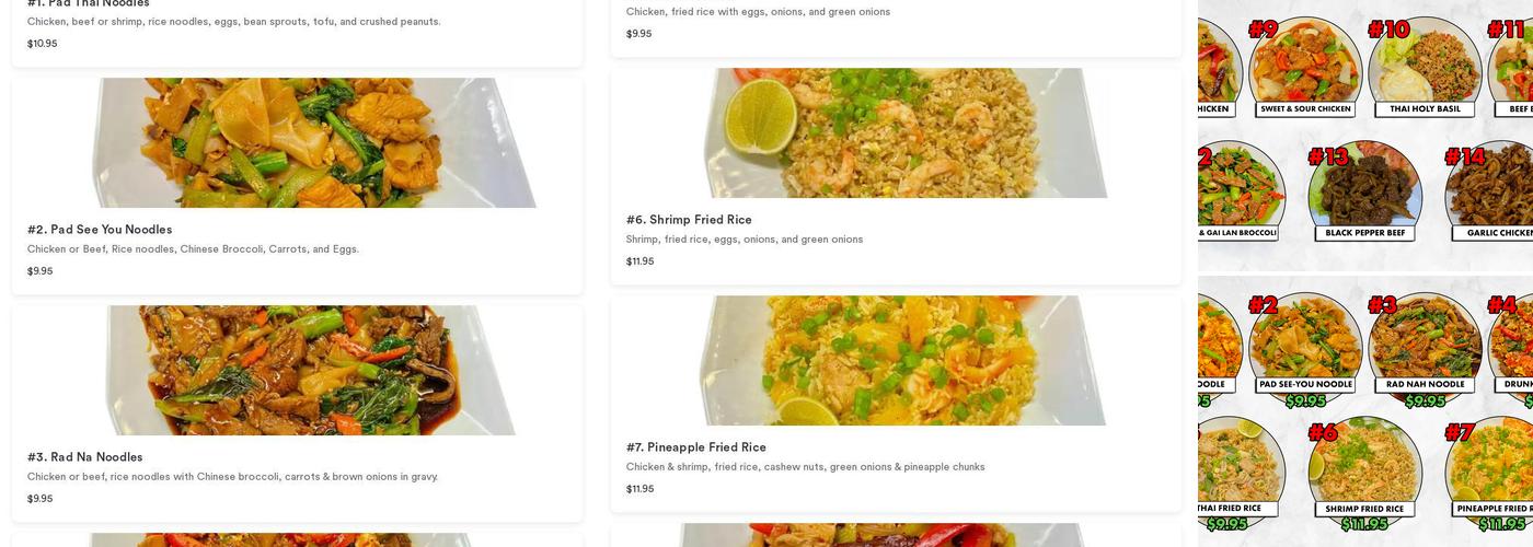 J's Thai Express Menu