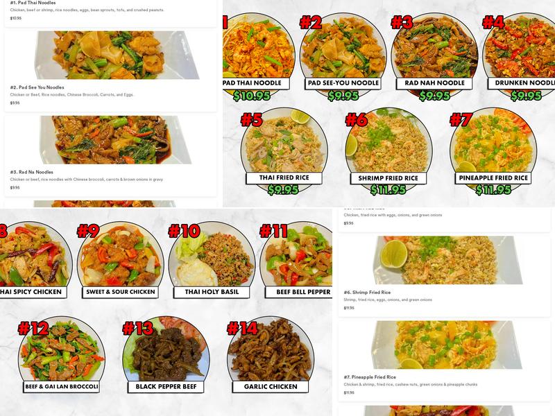 J's Thai Express Menu