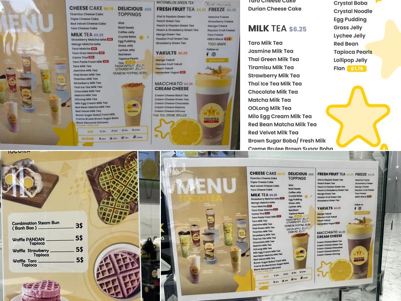 TOCOTEA.UNION CITY Menu