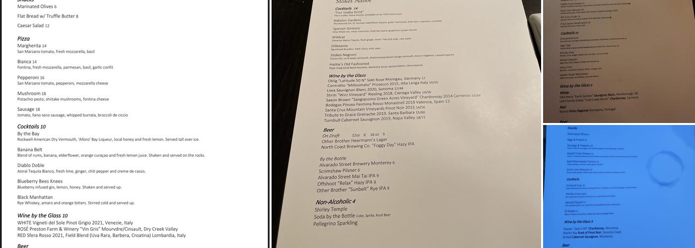 Stokes Adobe restaurant Menu