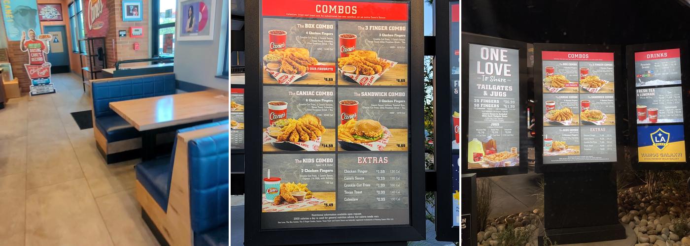 Raising Cane's Chicken Fingers Menu