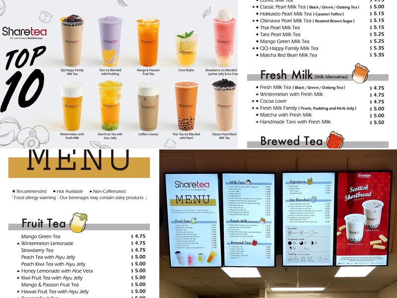 Sharetea Menu