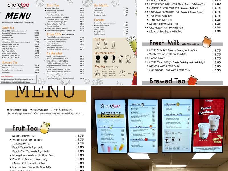 Sharetea Menu