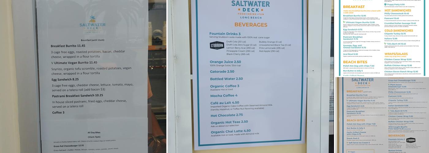 SALTWATER DECK Menu