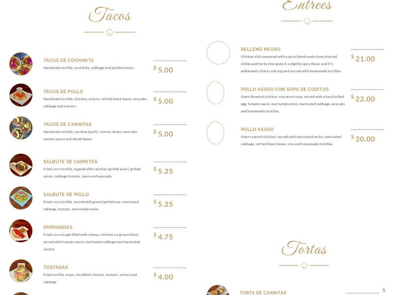 Los Yucatecos Restaurant Menu