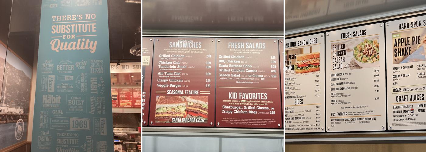 The Habit Burger Grill Menu