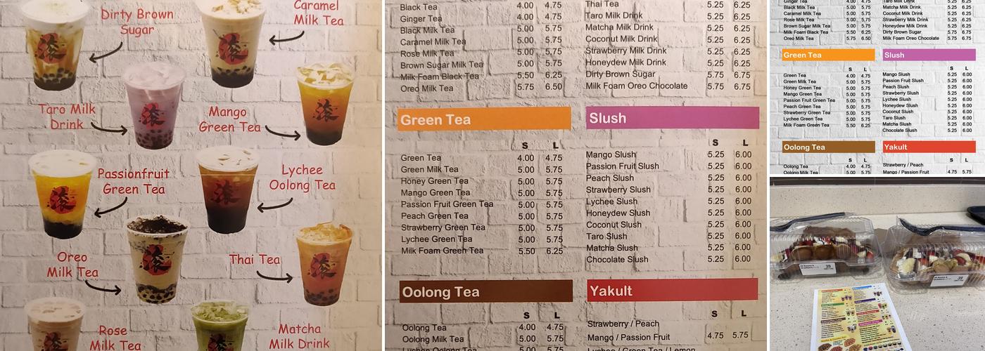 Bubbleholic Menu