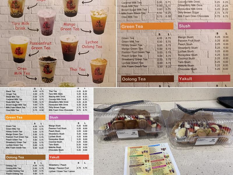Bubbleholic Menu