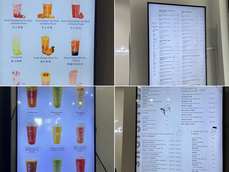 TEALICIOUS Menu
