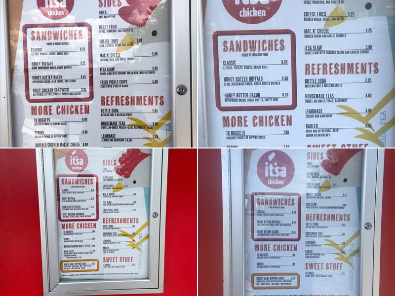 itsa chicken Menu